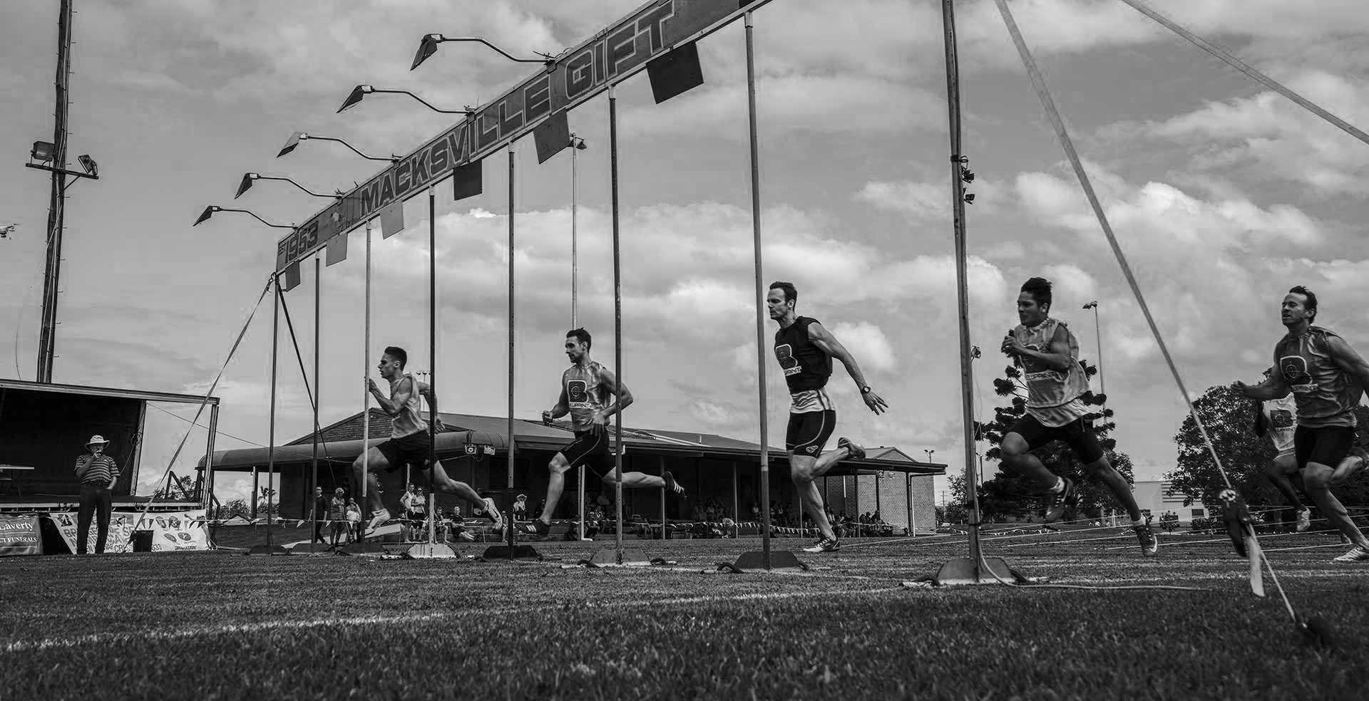 Athletes running